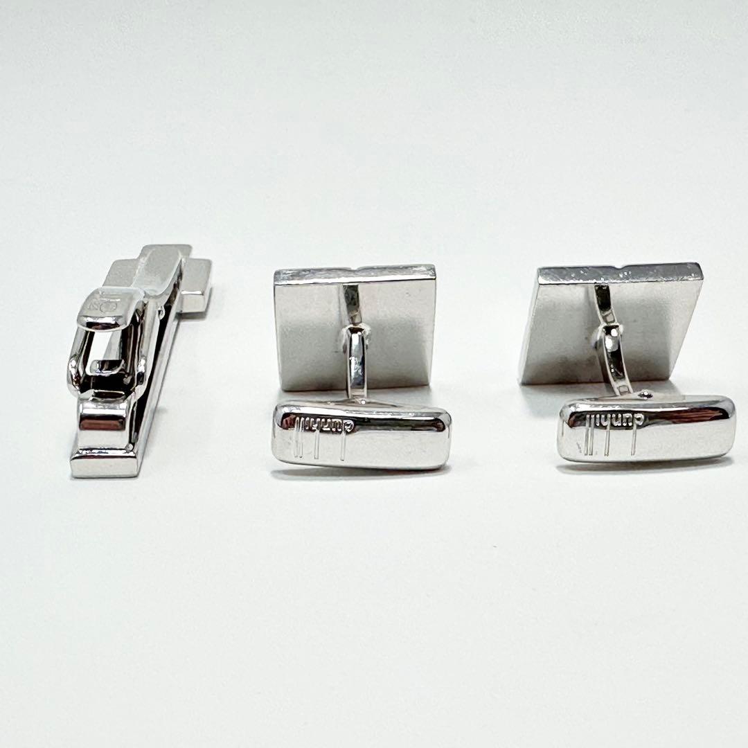 ダンヒル　スクエアトップ　オニキス　ネクタイピン　カフス　セット　925