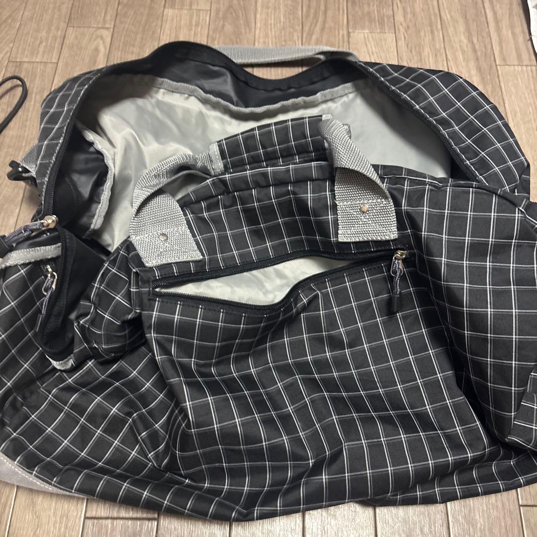90s PIKO チェック柄 ボストンバッグ 大容量 archive