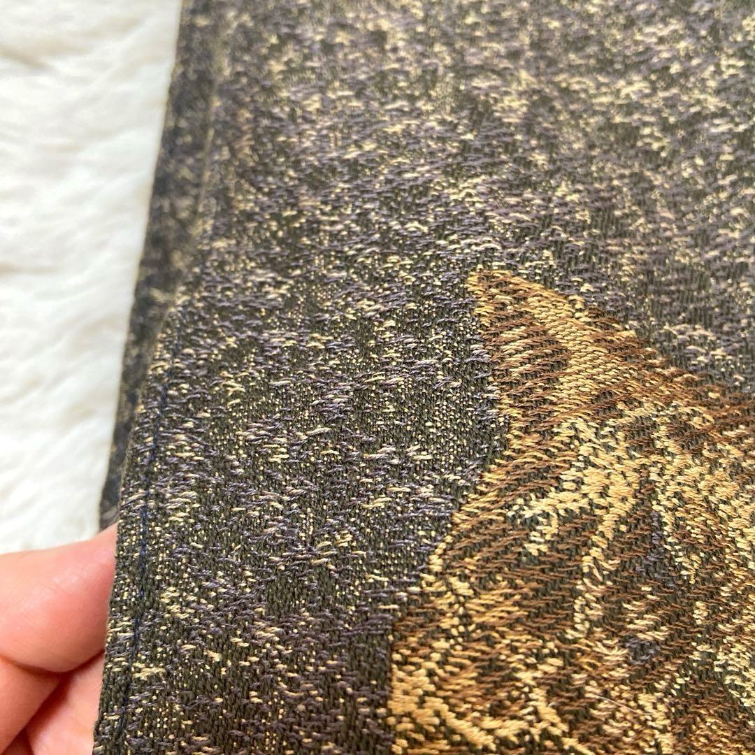 YSL サンローラン ヒョウ柄 大判ストール シルク×ウール　ヴィンテージ