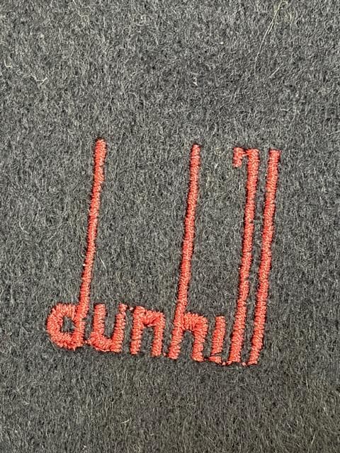 新品タグ付★ダンヒル　カシミアマフラー 濃紺 31㎝×138㎝ スコットランド製