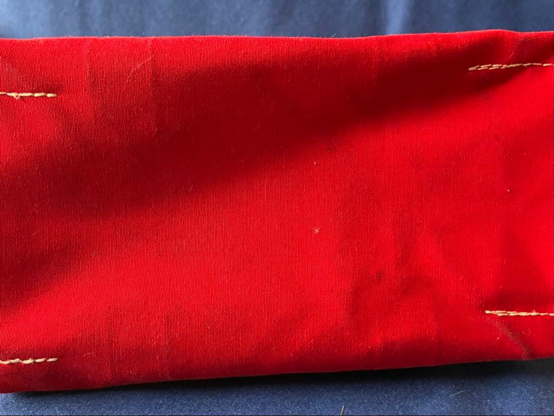 チ*ン様 LLBEAN ベージュ/赤 キャンバス トートバッグ