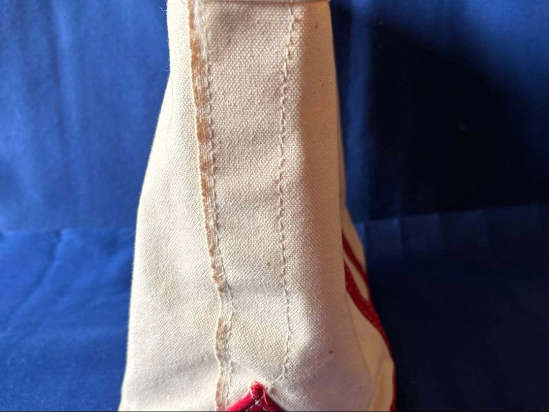 チ*ン様 LLBEAN ベージュ/赤 キャンバス トートバッグ