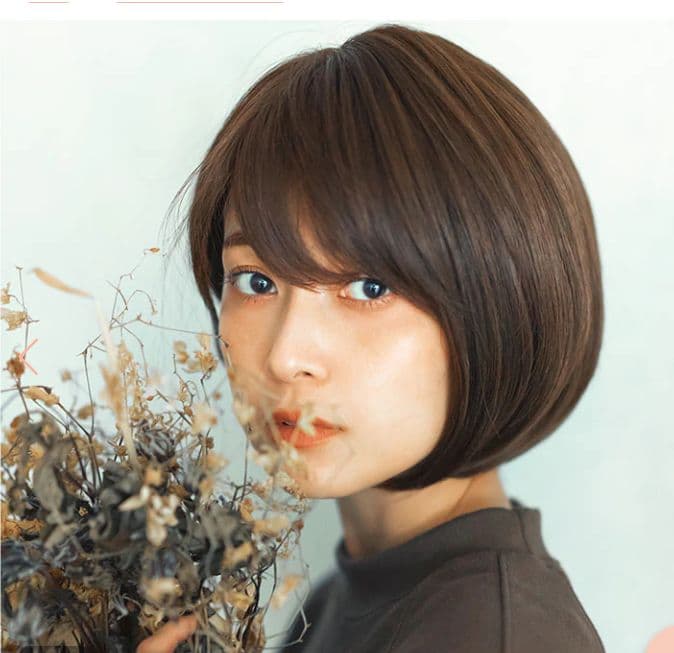 リネアストリア　天使シリーズ　人毛MIX「約束のショート」М　チョコブラウン