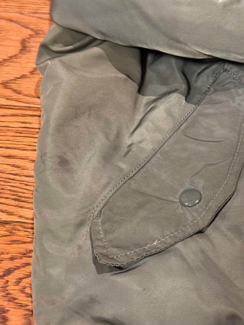 ★縦ステッチ！リブ穴なし！米軍実物80s MA-1 Fタイプ グランドクルー