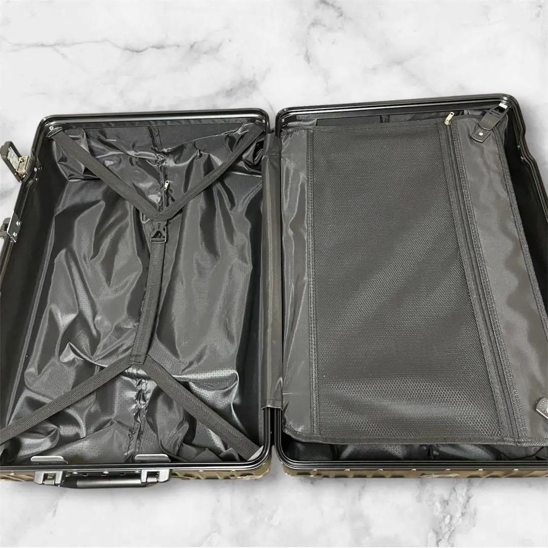 スーツケース キャリーケース 親子セット アルミフレーム Lサイズ ブラック 黒