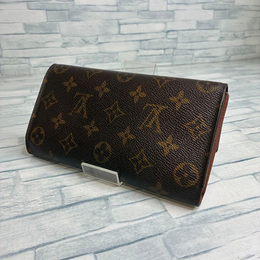 極美品　60 ルイヴィトン モノグラム 三つ折り財布　長財布　hu4