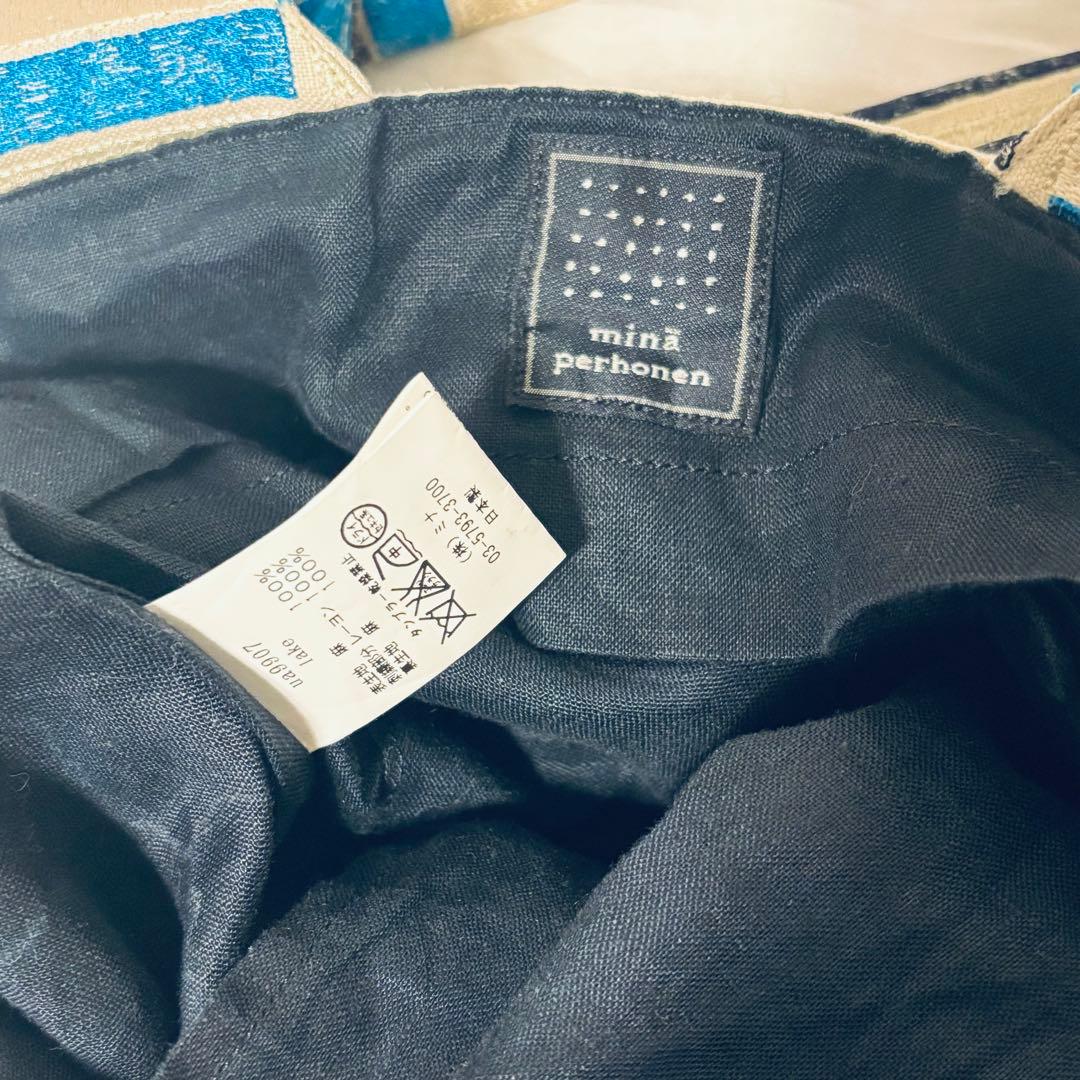 ミナペルホネン mina perhonen パニーニバッグ lake ブルー