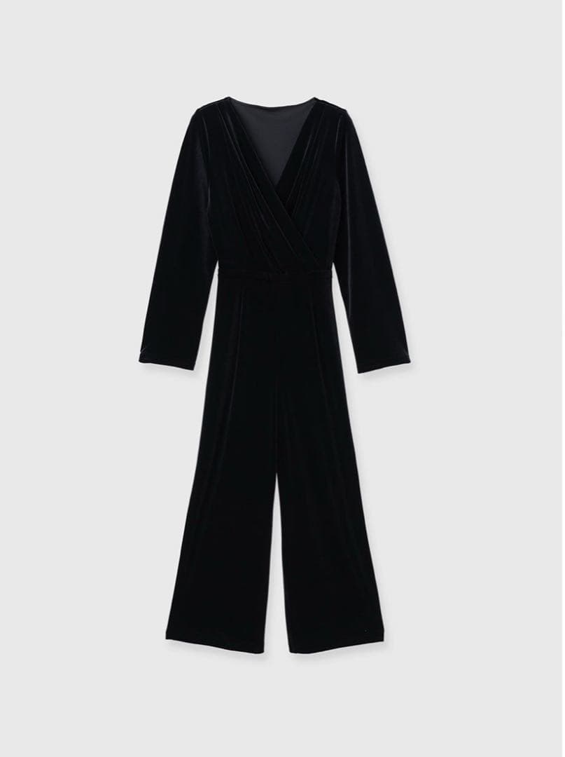 【新品】 アニュアンス ベロアカットオールインワン BLK 1