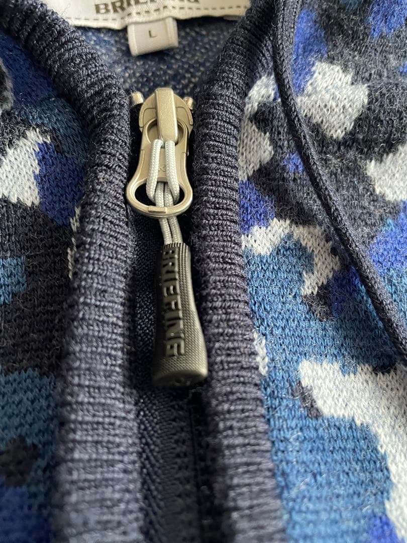 BRIEFING ブリーフィング　ニットパーカー　カモフラ柄　レディースL