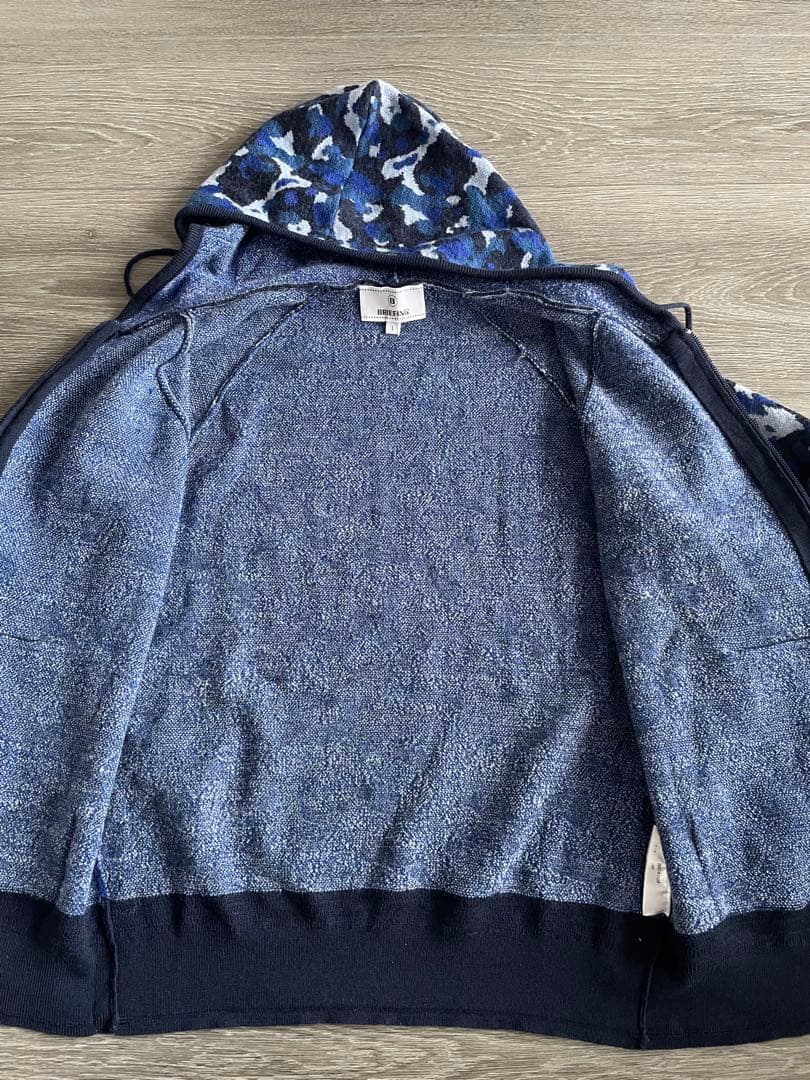 BRIEFING ブリーフィング　ニットパーカー　カモフラ柄　レディースL