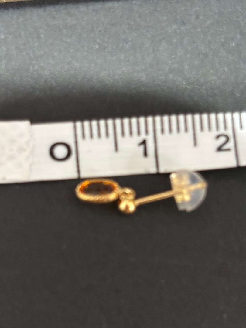 k18 ファイアオパールピアス♡地金キャッチ付き