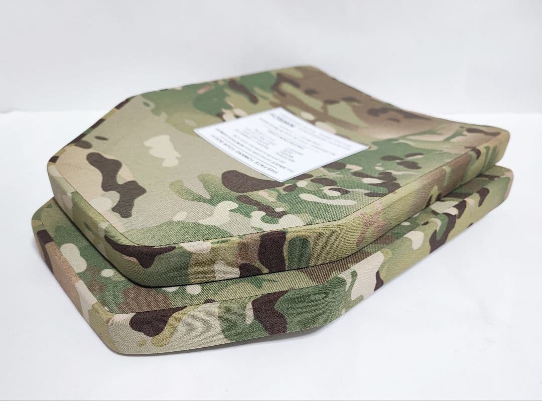 NIJ IV レベル４ 防弾プレート SAPI Sサイズ ２枚 マルチカム