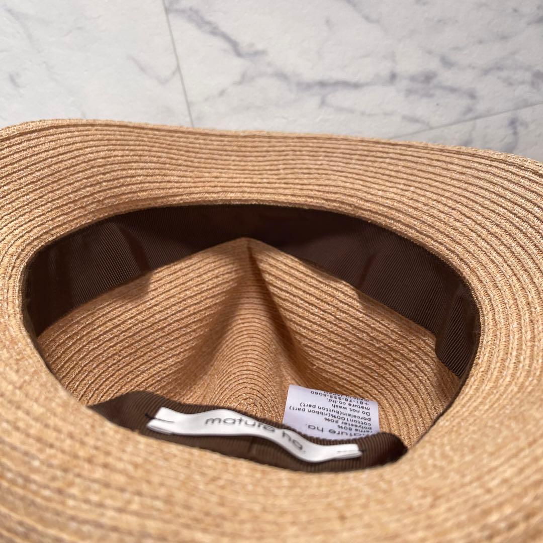 極美品✨マチュアーハ×バーズワーズ コラボ BOXED HAT ラフィアハット