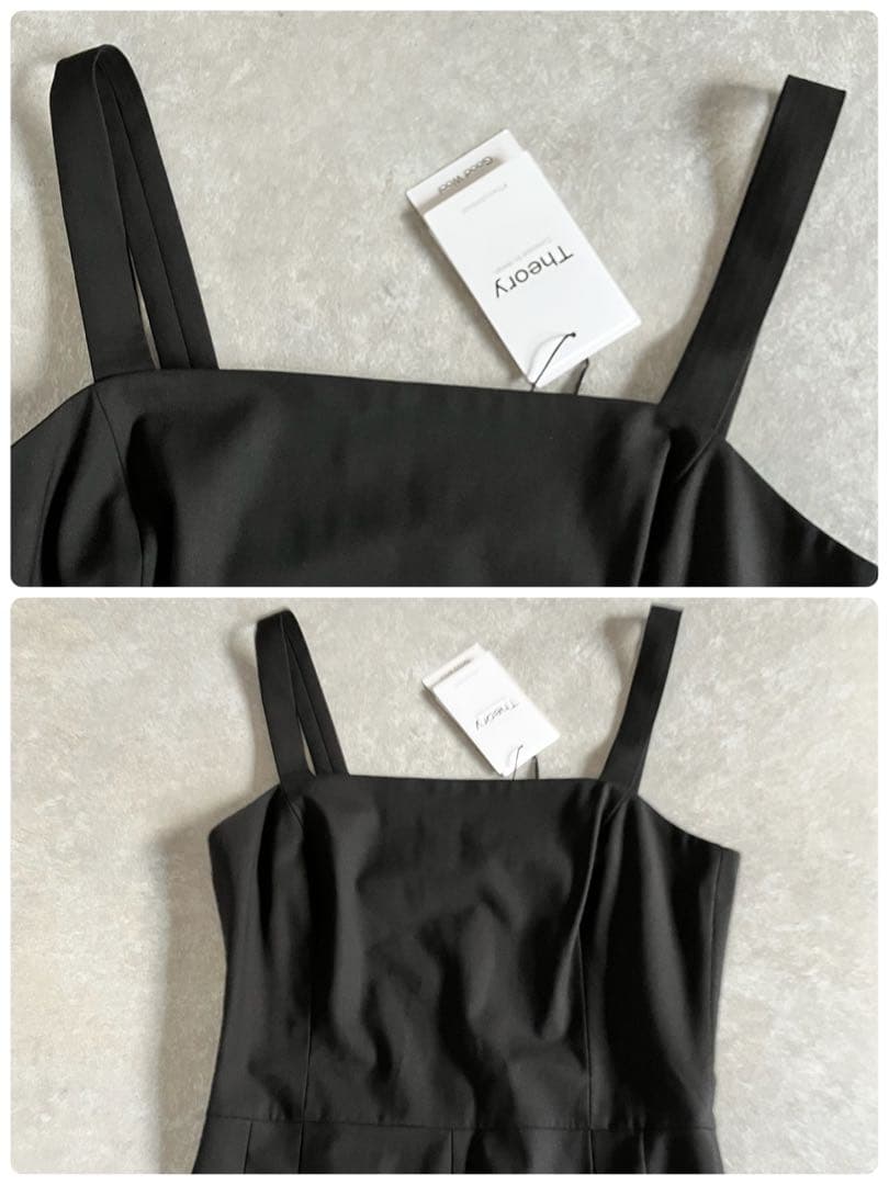 美品 タグ付 theory 2024 ジャンプスーツ メリノウール ブラック