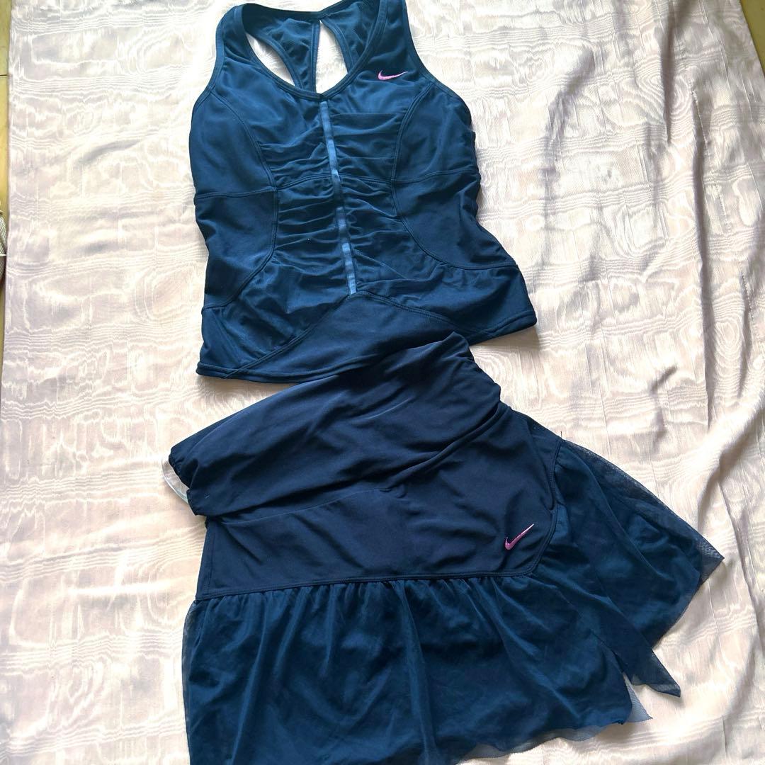 NIKEナイキ3点レディースチュールセパレート水着上下SM定価1万円以上帽子付