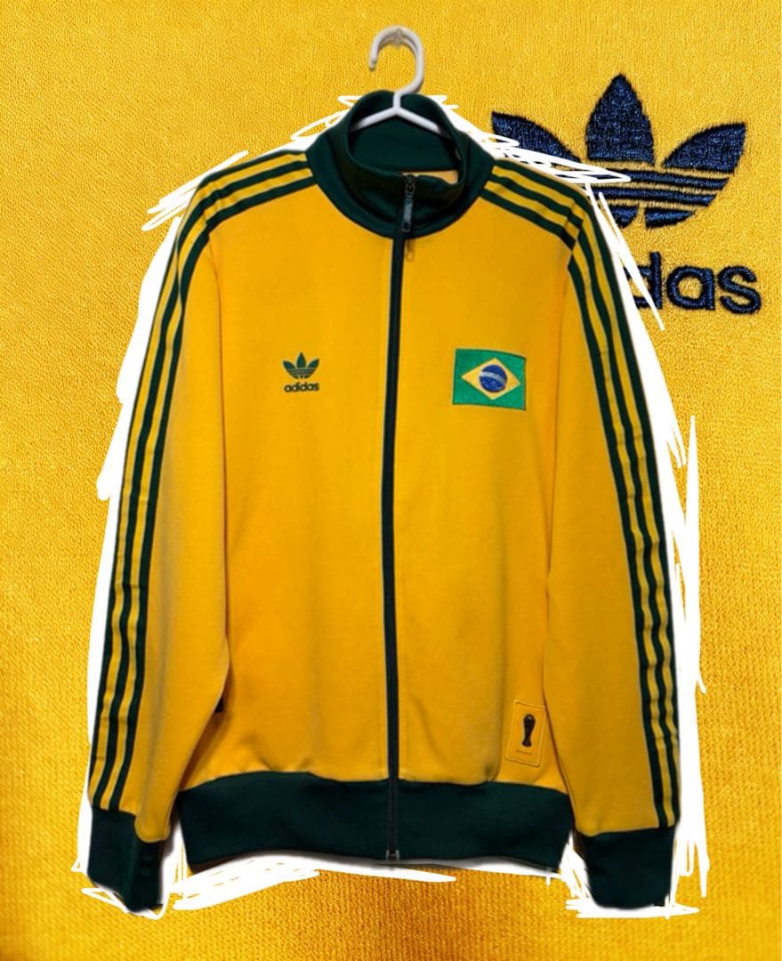 adidas トラックジャケット イエロー 00s ジャージ ブラジル