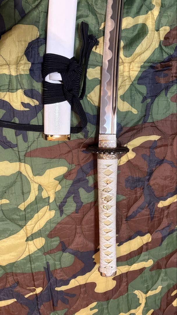 りゅうき様用　 沖田総司拵　菊一文字宗則　白　箱付き