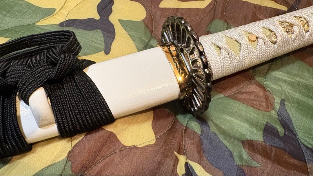 りゅうき様用　 沖田総司拵　菊一文字宗則　白　箱付き