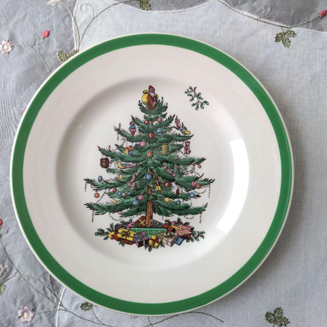 Spode イギリス製　クリスマスツリー皿 4枚セット