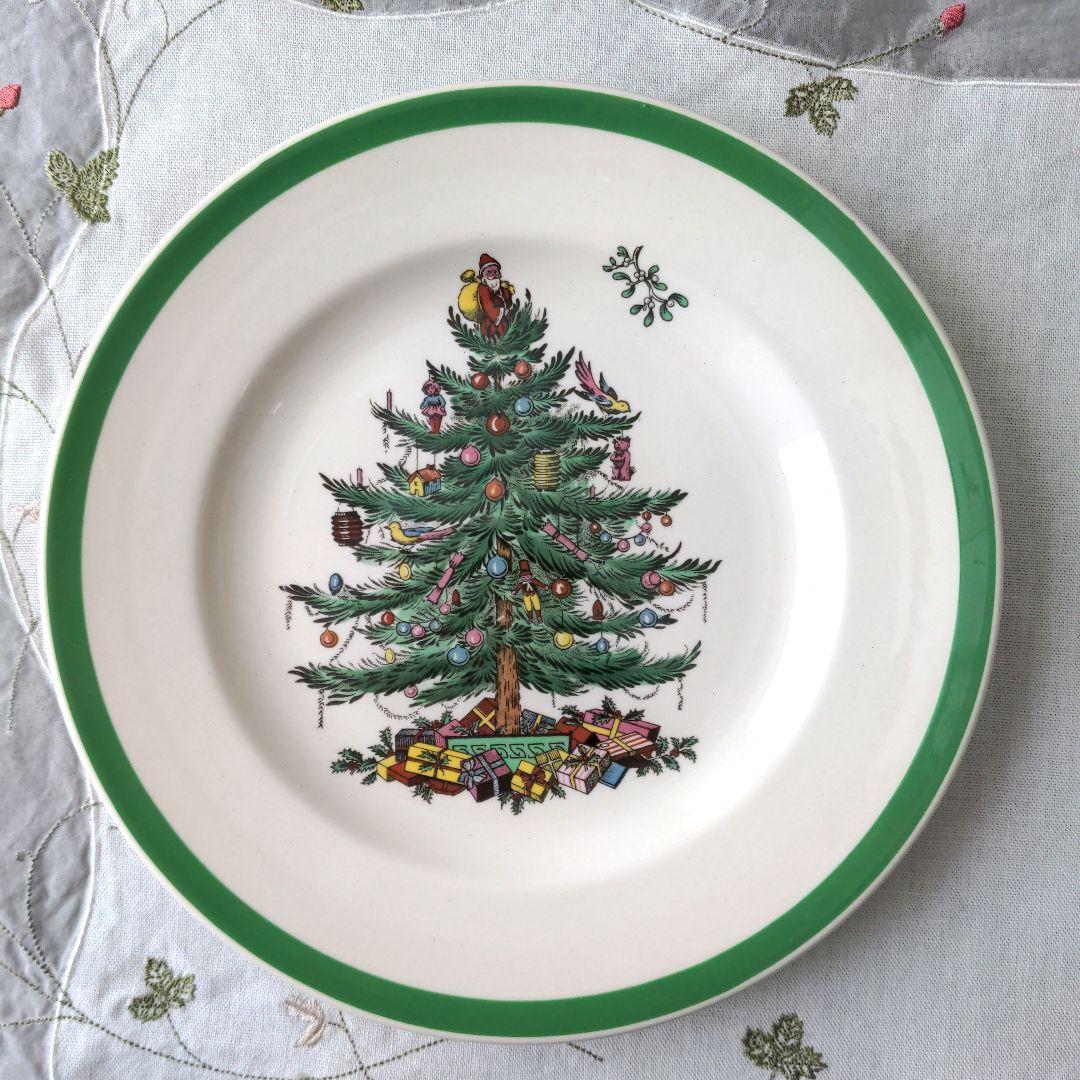 Spode イギリス製　クリスマスツリー皿 4枚セット