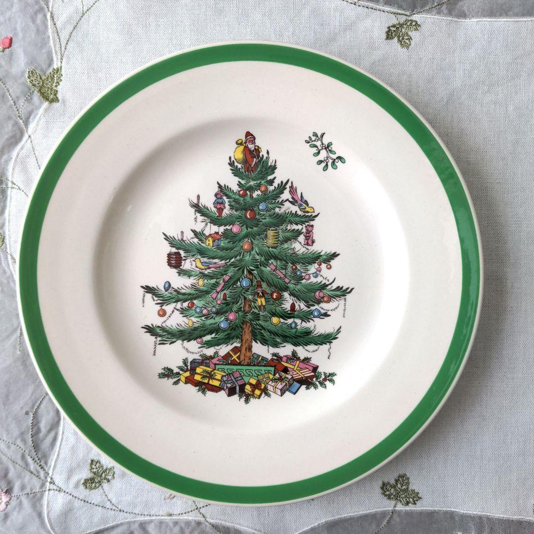 Spode イギリス製　クリスマスツリー皿 4枚セット