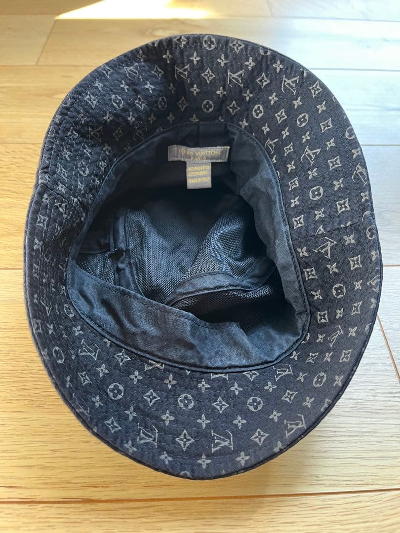 ルイ・ヴィトン バケットハット ブラック　モノグラム