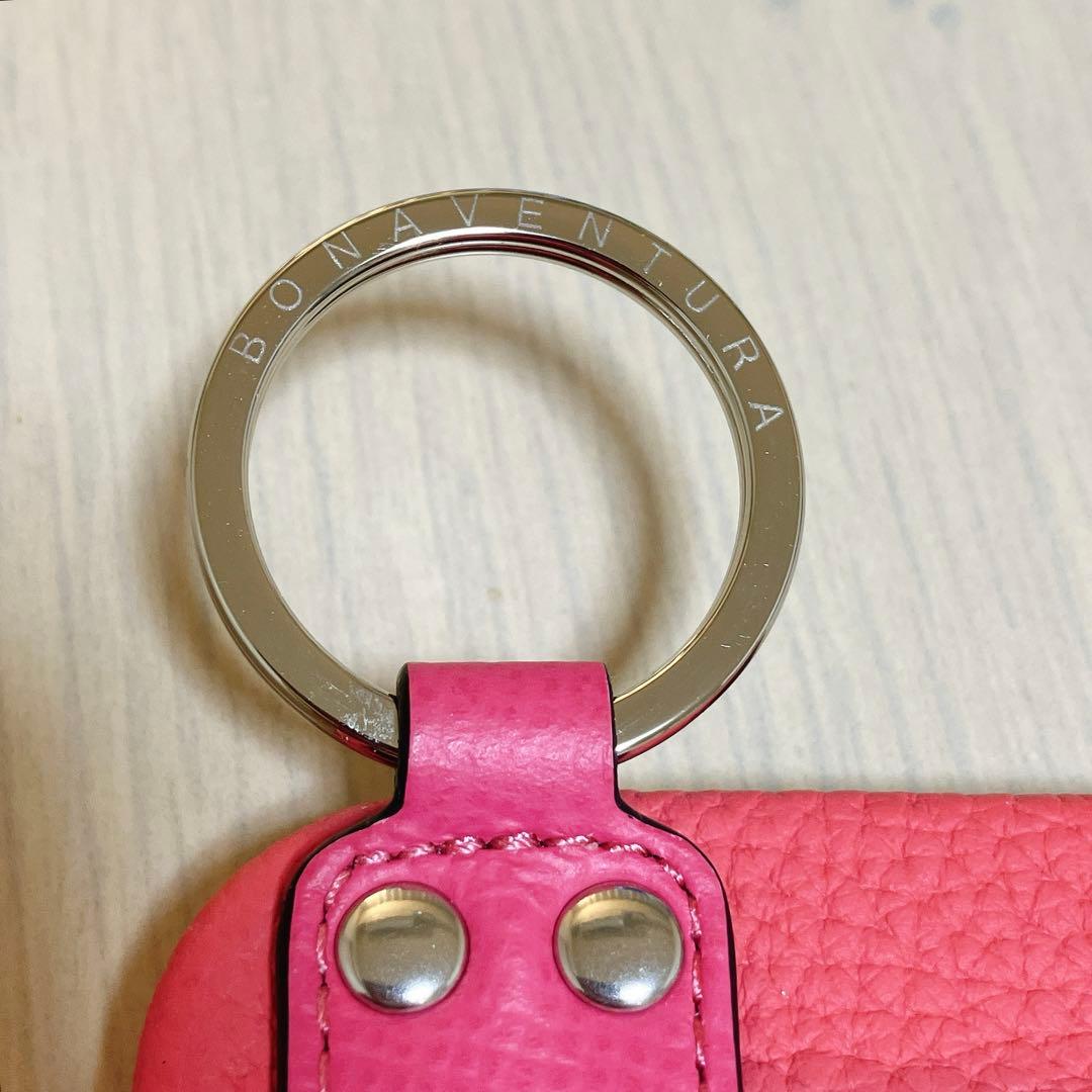 BONAVENTURA ノブレッサレザー iPhone16 ハンドル付き ピンク