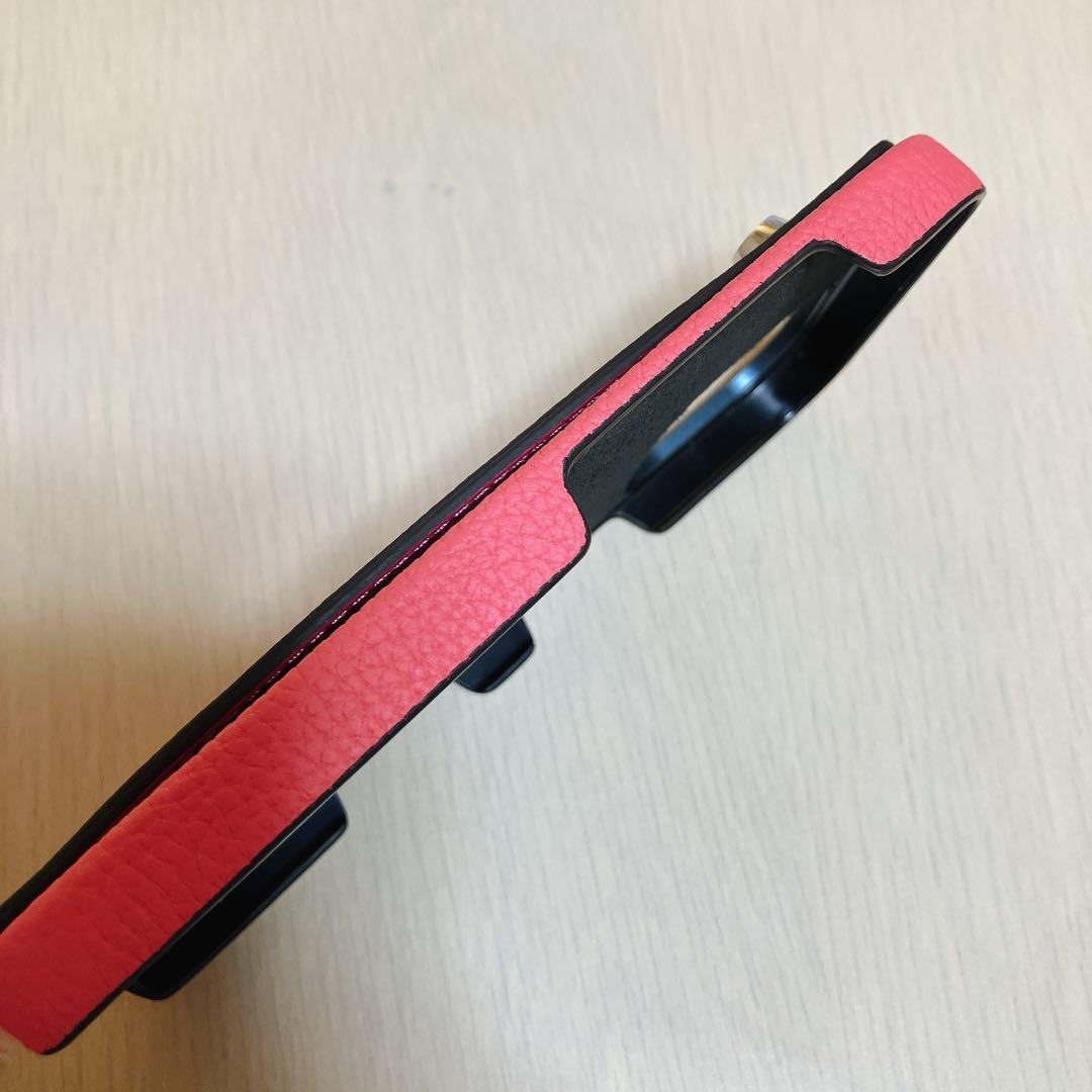 BONAVENTURA ノブレッサレザー iPhone16 ハンドル付き ピンク