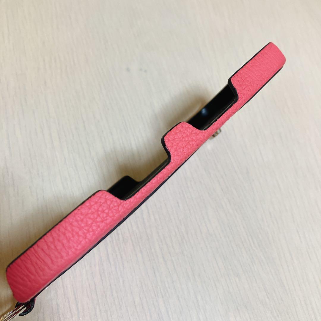 BONAVENTURA ノブレッサレザー iPhone16 ハンドル付き ピンク