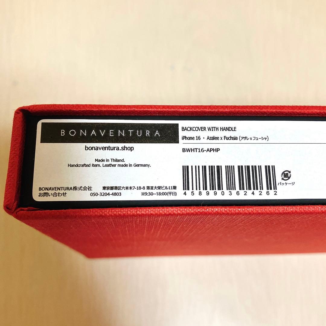 BONAVENTURA ノブレッサレザー iPhone16 ハンドル付き ピンク