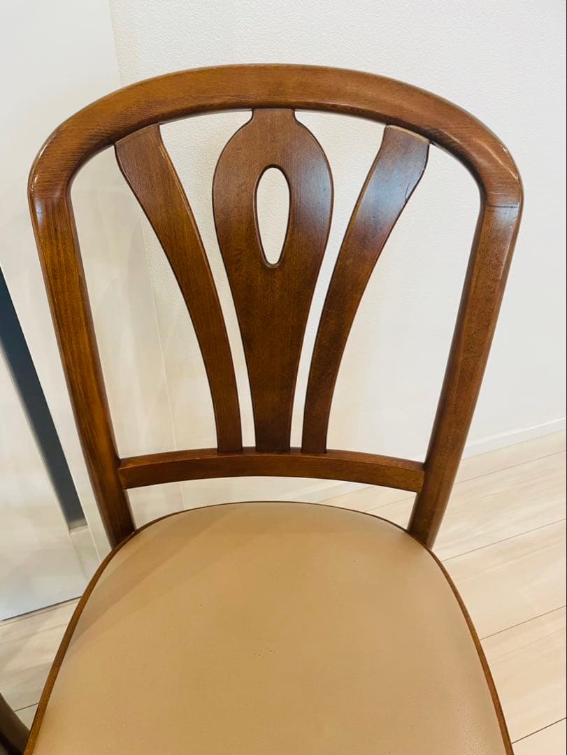 希少品　カリモク家具　ダイニングチェア　アンティーク　ヴィンテージ 2脚セット