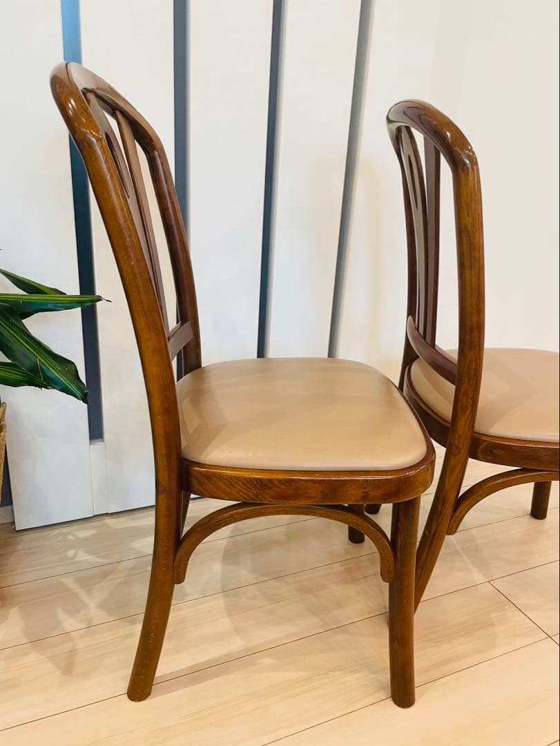 希少品　カリモク家具　ダイニングチェア　アンティーク　ヴィンテージ 2脚セット