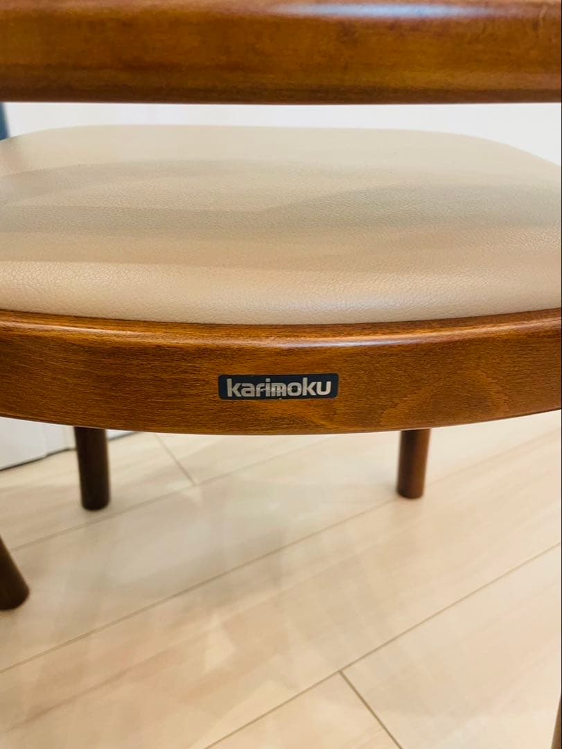 希少品　カリモク家具　ダイニングチェア　アンティーク　ヴィンテージ 2脚セット