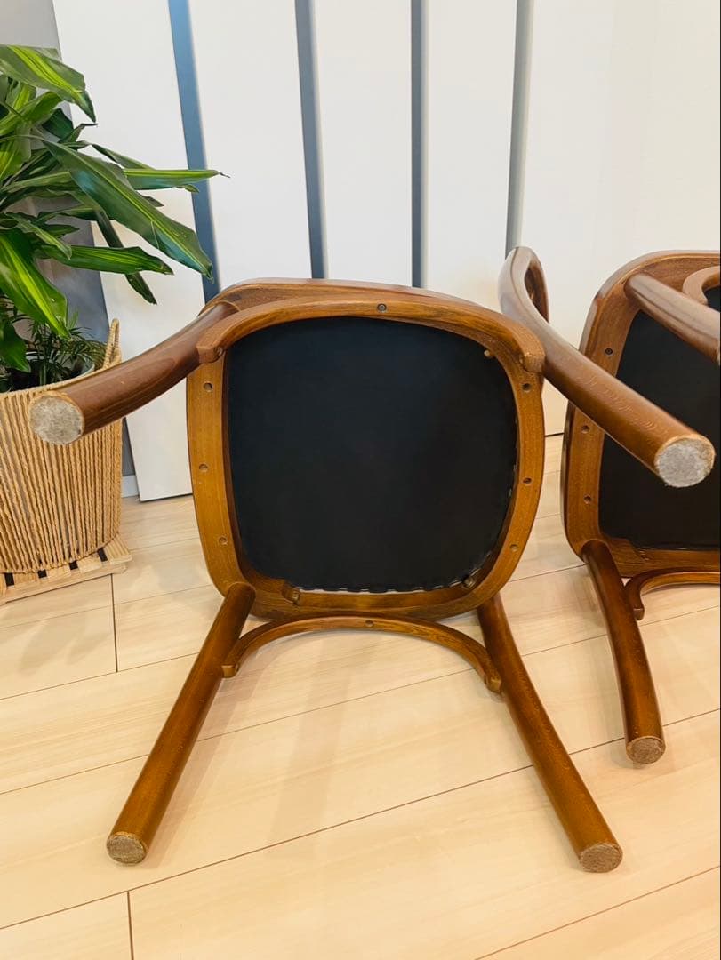 希少品　カリモク家具　ダイニングチェア　アンティーク　ヴィンテージ 2脚セット