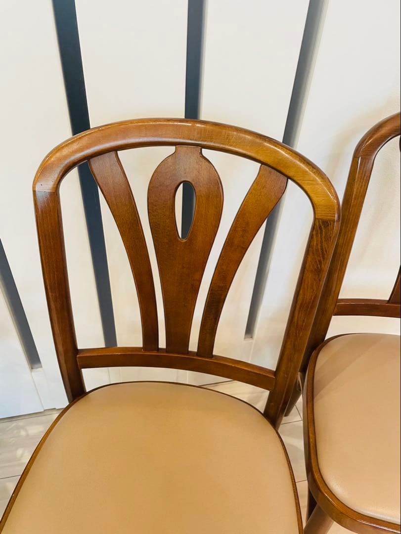 希少品　カリモク家具　ダイニングチェア　アンティーク　ヴィンテージ 2脚セット