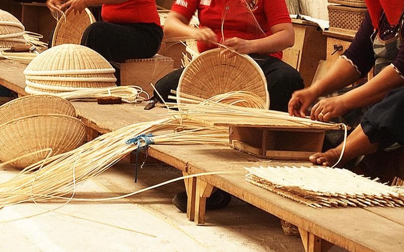 ラタン キャスター付 収納ボックス GK513MHR