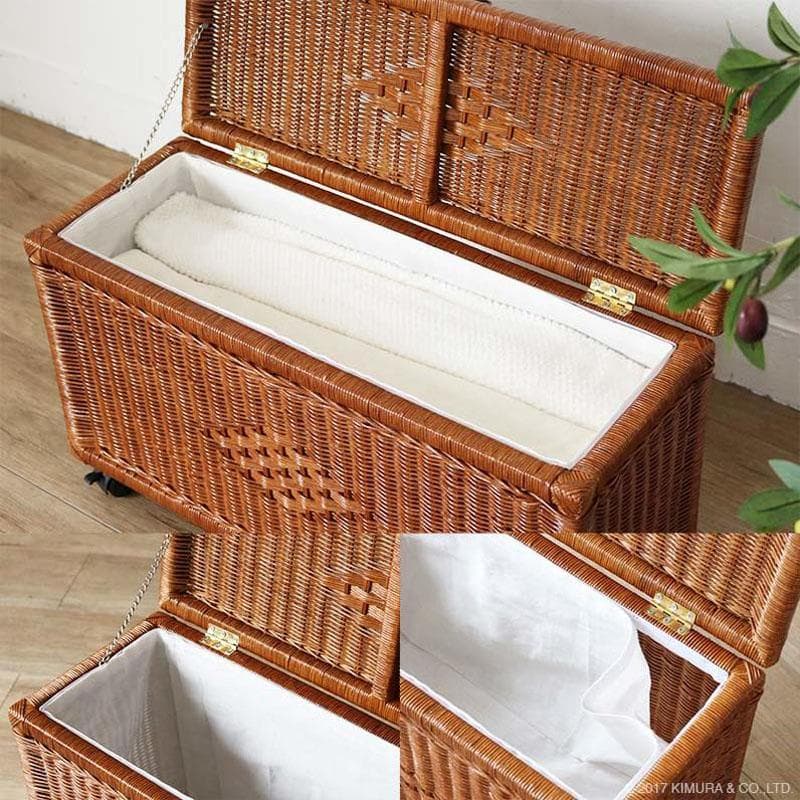 ラタン キャスター付 収納ボックス GK513MHR