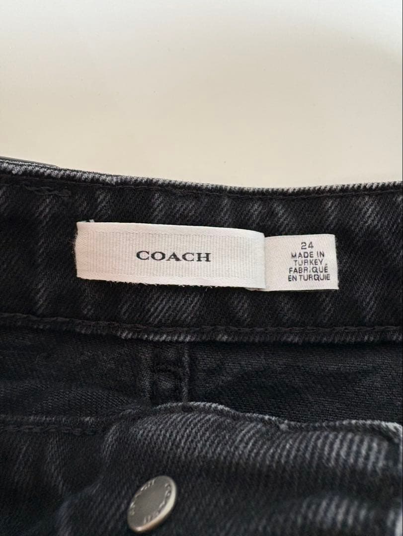 coach コーチ　デニム　スカート　シグネチャー　24 xs