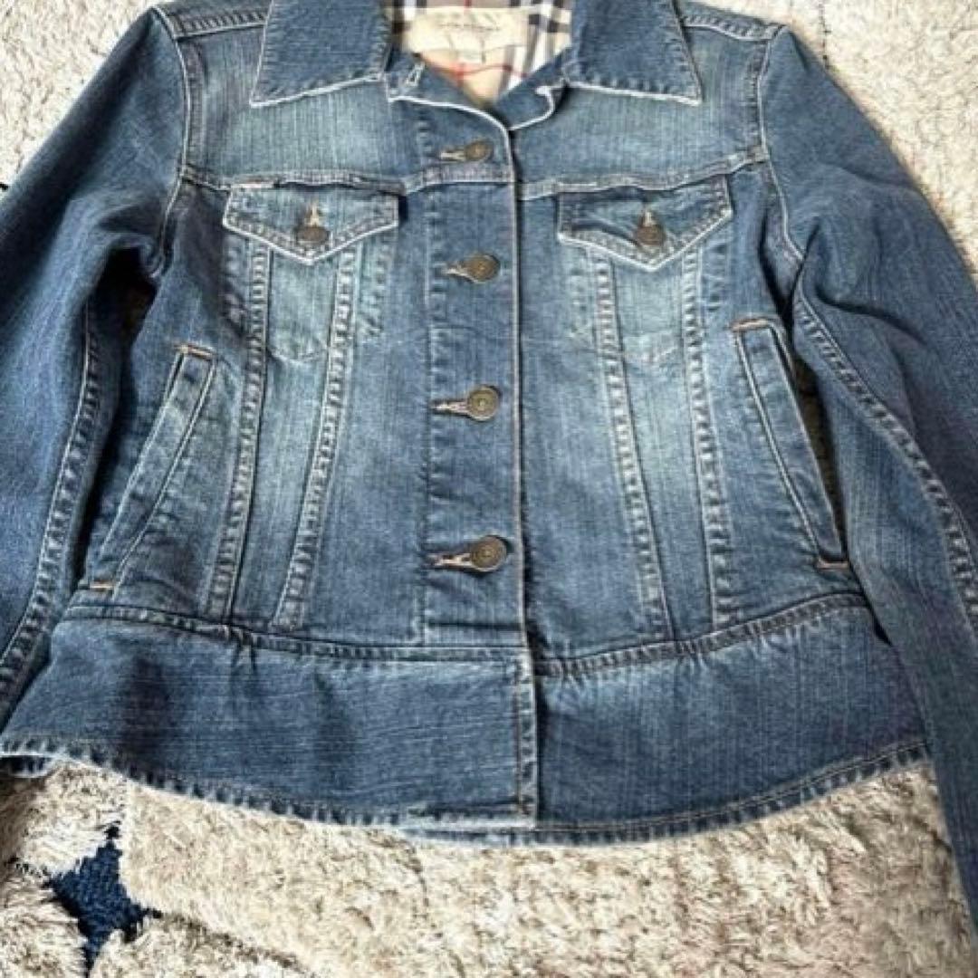 【美品✨】バーバリー　デニムジャケット　ウォッシャブル　ノバチェック　Gジャン