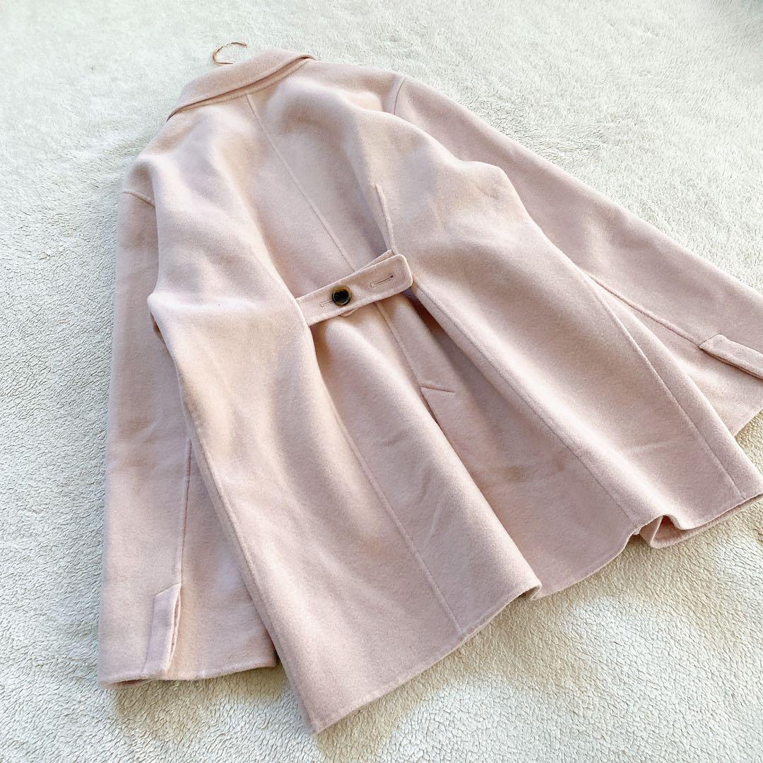 【ETRE TOKYO】美品　エトレトウキョウ　ピンク　ウールラバージャケット