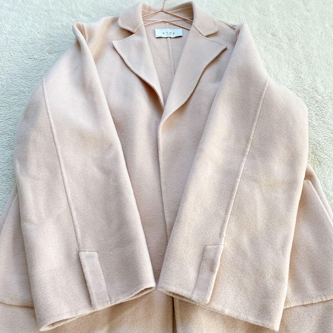 【ETRE TOKYO】美品　エトレトウキョウ　ピンク　ウールラバージャケット