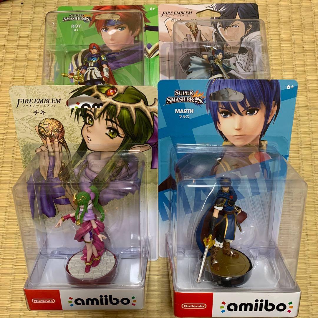 amiiboファイアーエムブレム　マルス、ロイ、クロム、チキ