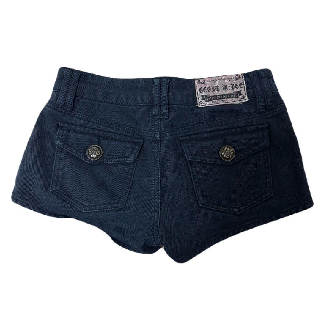 セシルマクビー 平成ギャル y2k ショートパンツ グランジ ブラック デニム