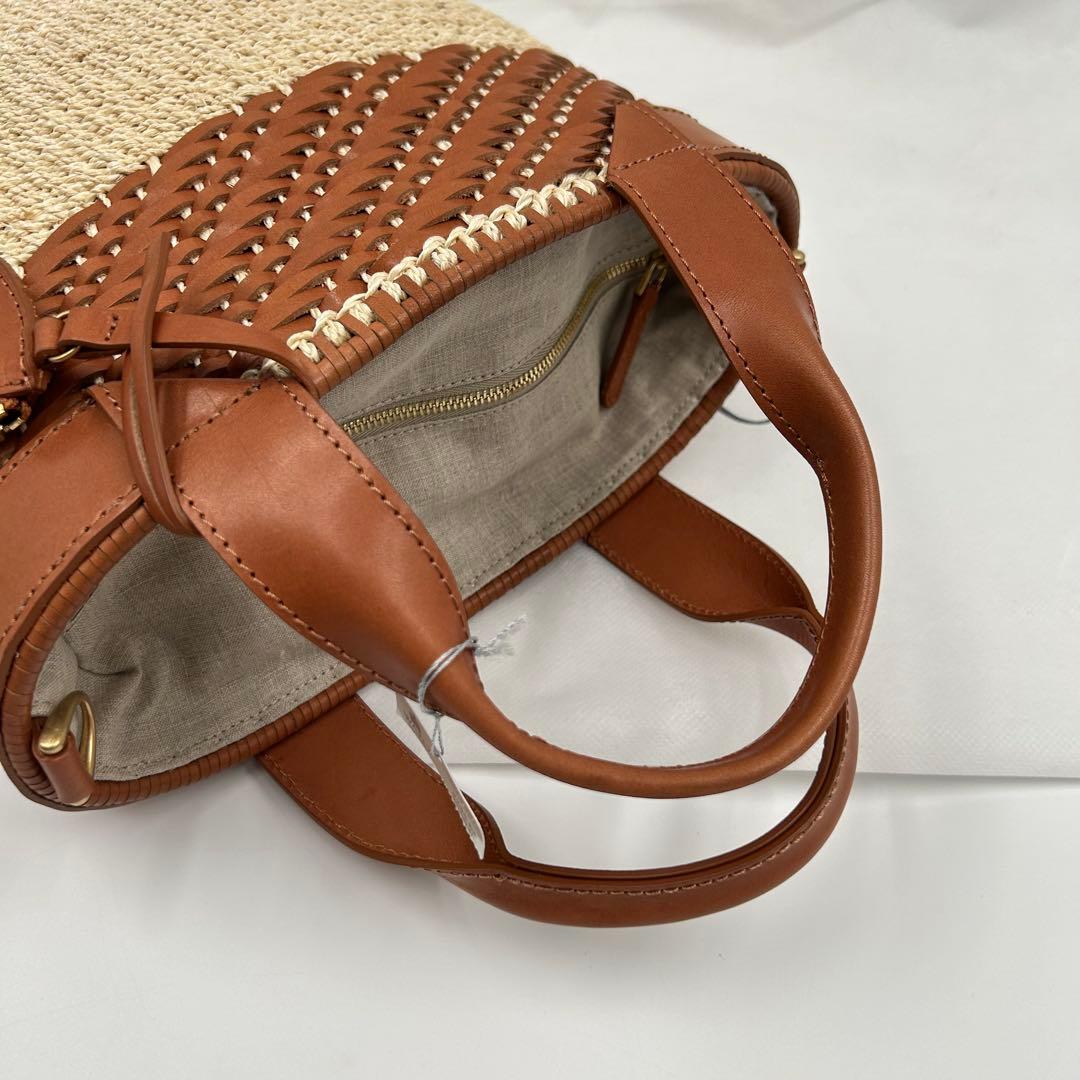 近年モデル✨極美品✨WAKO かごバッグ　ハンドバック　ラフィア　タウンユース