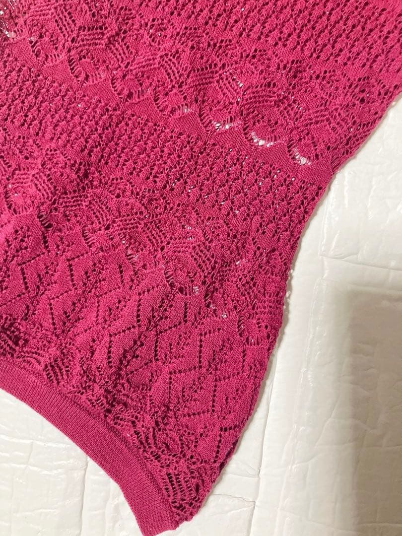 美品　トクコプルミエヴォル ワンピース　ニット　セーター　チュニック　刺繍　花