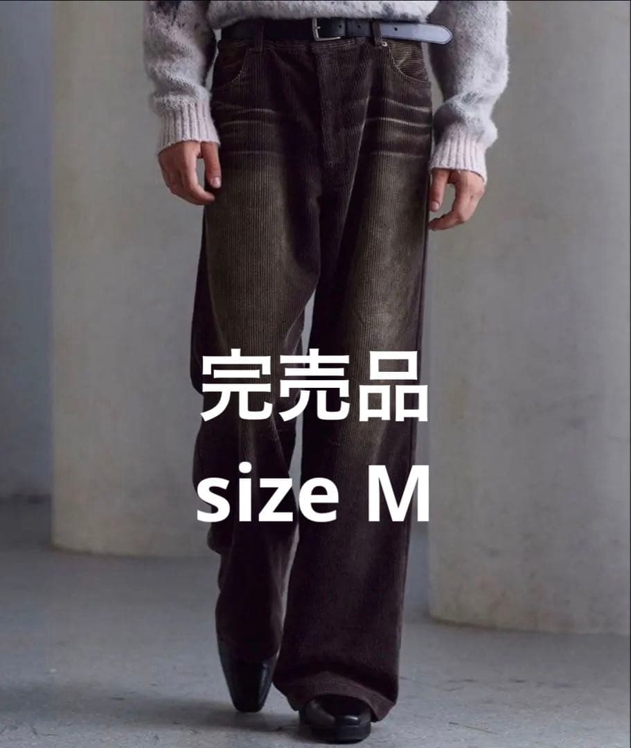 未使用CLEL アンティークデザイン コーデュロイスラックスパンツ　ブラウン　M