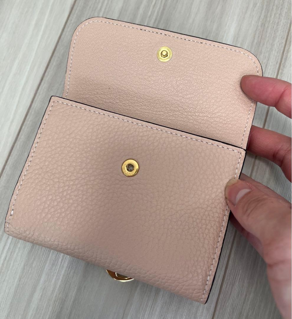 クロエ　ALPHABETミニリフォールドウォレット　ピンク