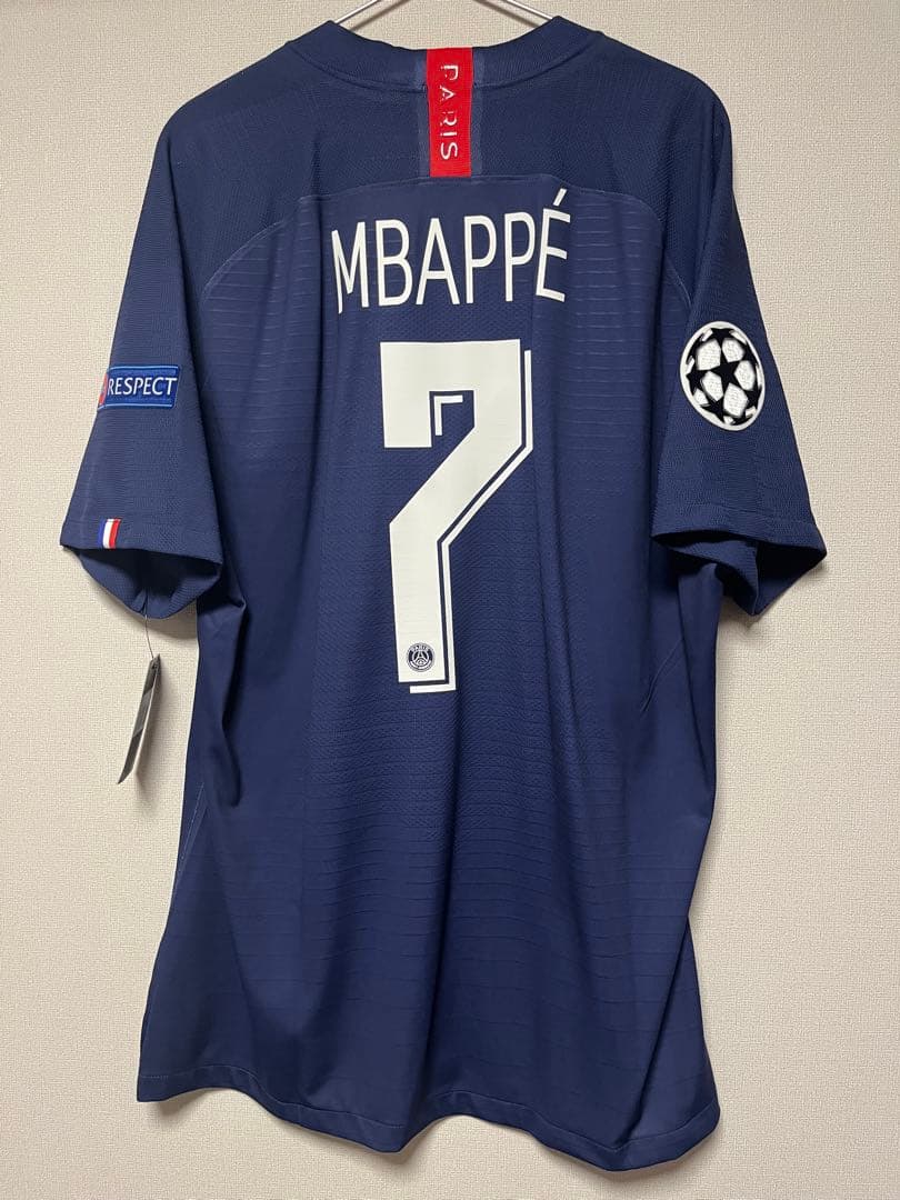 正規品　選手支給用　PSG 19-20 ホーム　ムバッペ　CL仕様　MERCI付