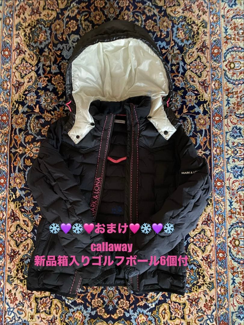 マークアンドロナ★MARK&LONA★ゴルフ★ダウンジャケット★ブラック×ピンク
