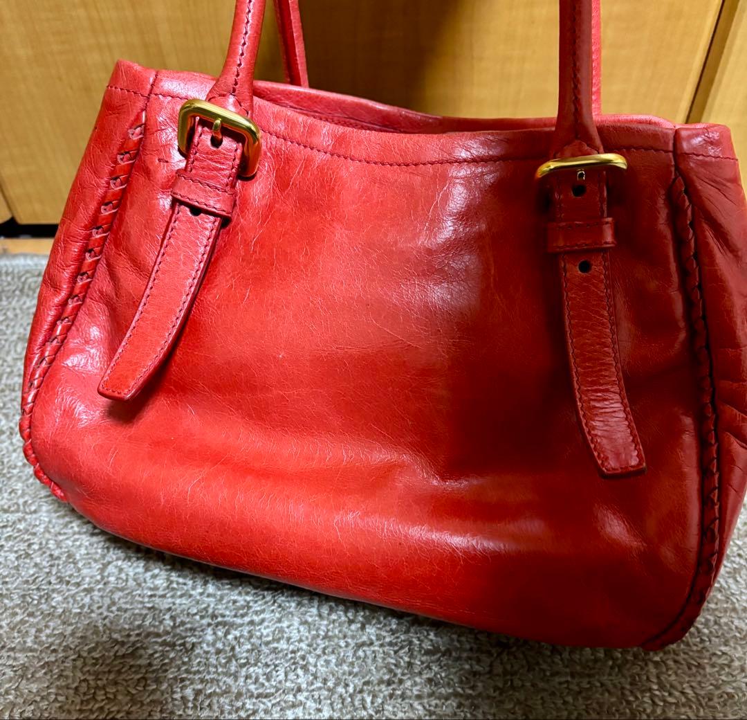 [レア]PRADA リボン ハンド ショルダーバッグ 2wayヴィッテロシャイン